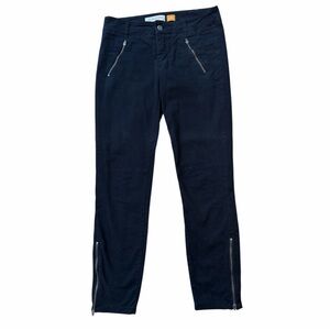 Pilcro Anthropologie Black Skinny Jeans with Zipper Details